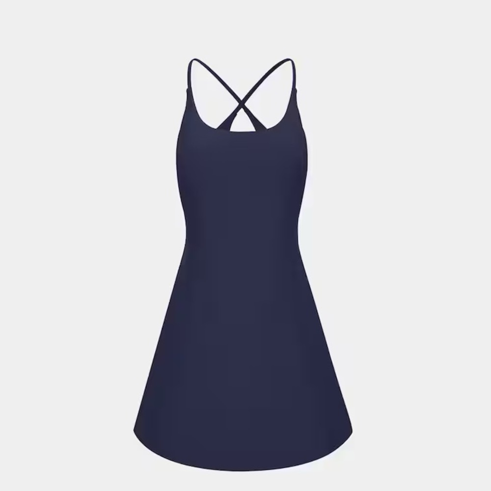 Everyday Cloudful™ Backless 2-in-1 Flare Activity Dress-Wannabe XS